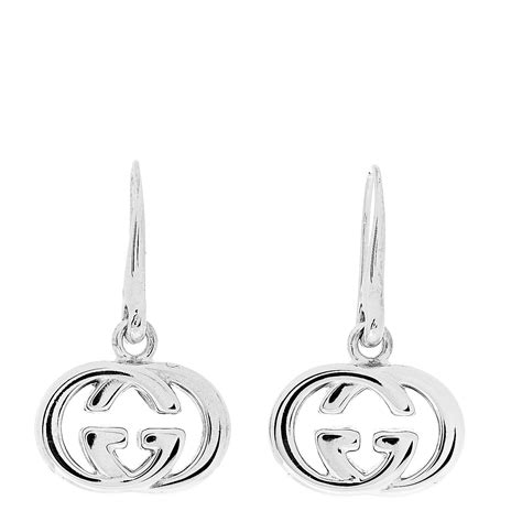 gucci silver earrings drop|Gucci orecchini earrings.